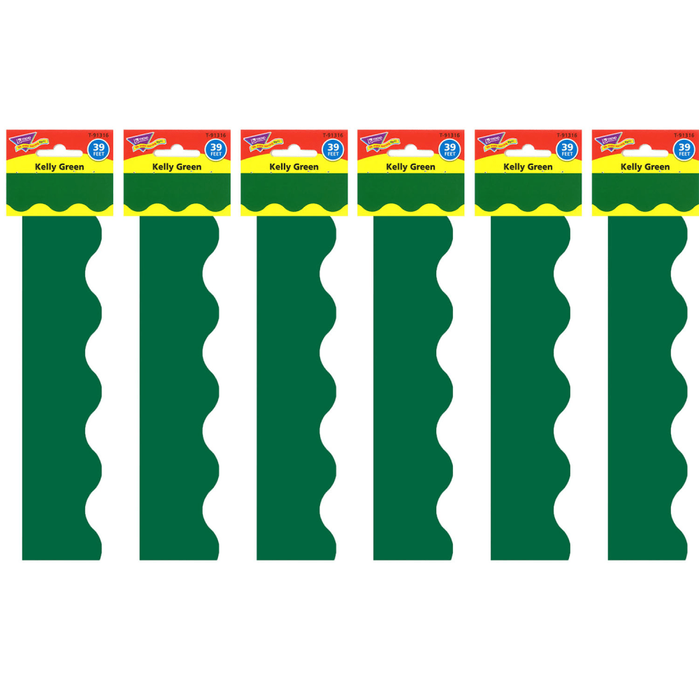 Trend Terrific Trimmers, Kelly Green, 39ft Per Pack, Set Of 6 Packs