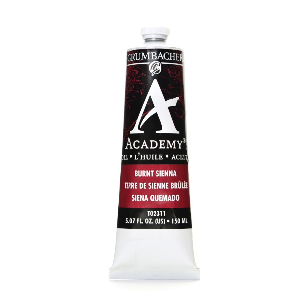 Grumbacher Academy Oil Colors, 5.07 Oz, Burnt Sienna, Pack Of 2