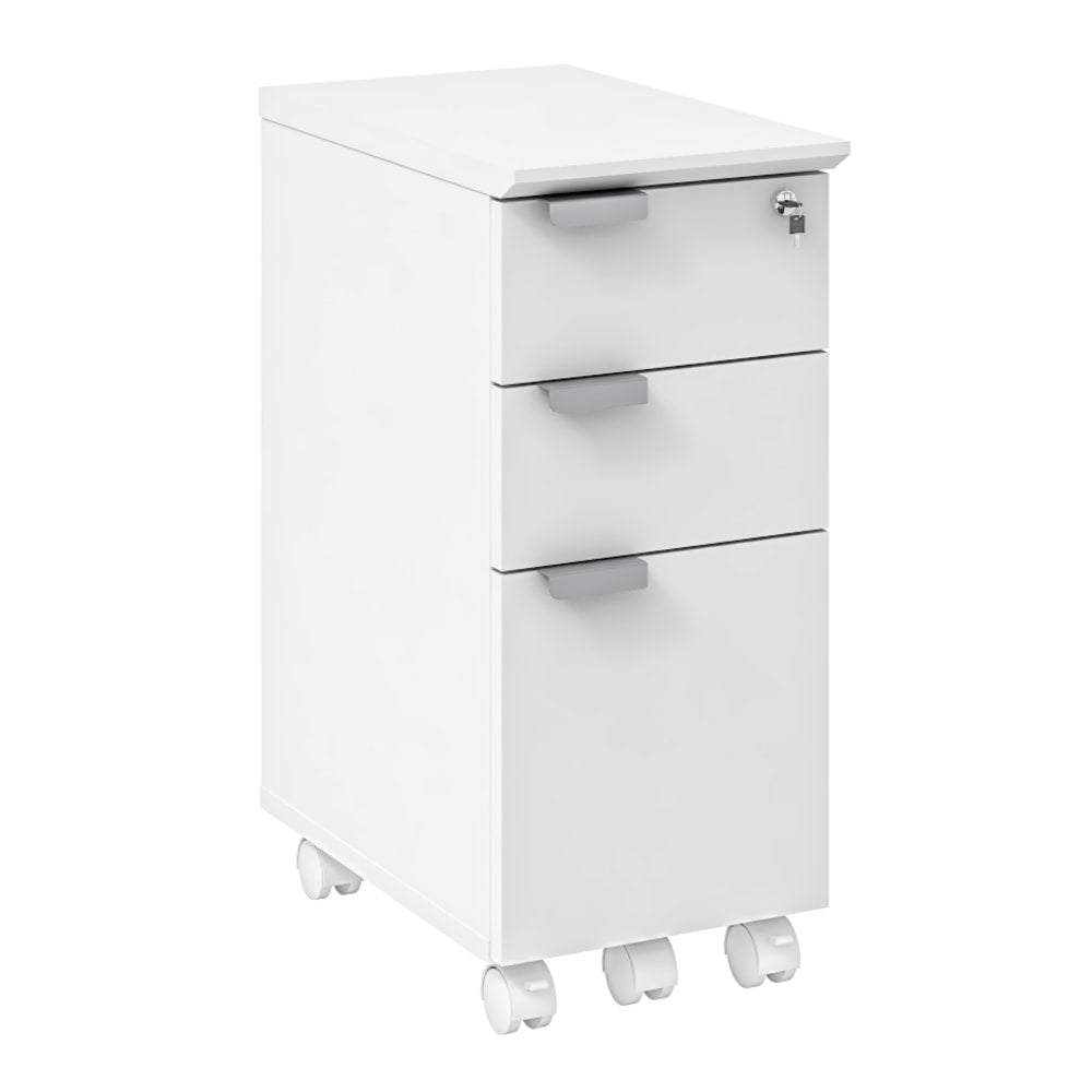 Safco Resi Mobile Pedestal, 26-9/16inH x 11-5/8inW x 19inD, White