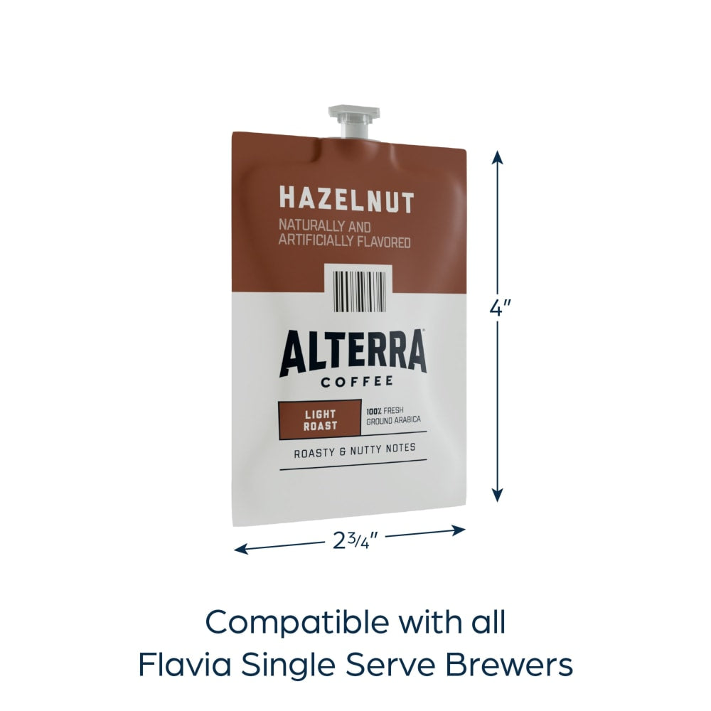 FLAVIA Coffee ALTERRA Single-Serve Coffee Freshpacks, Hazelnut, Carton Of 100