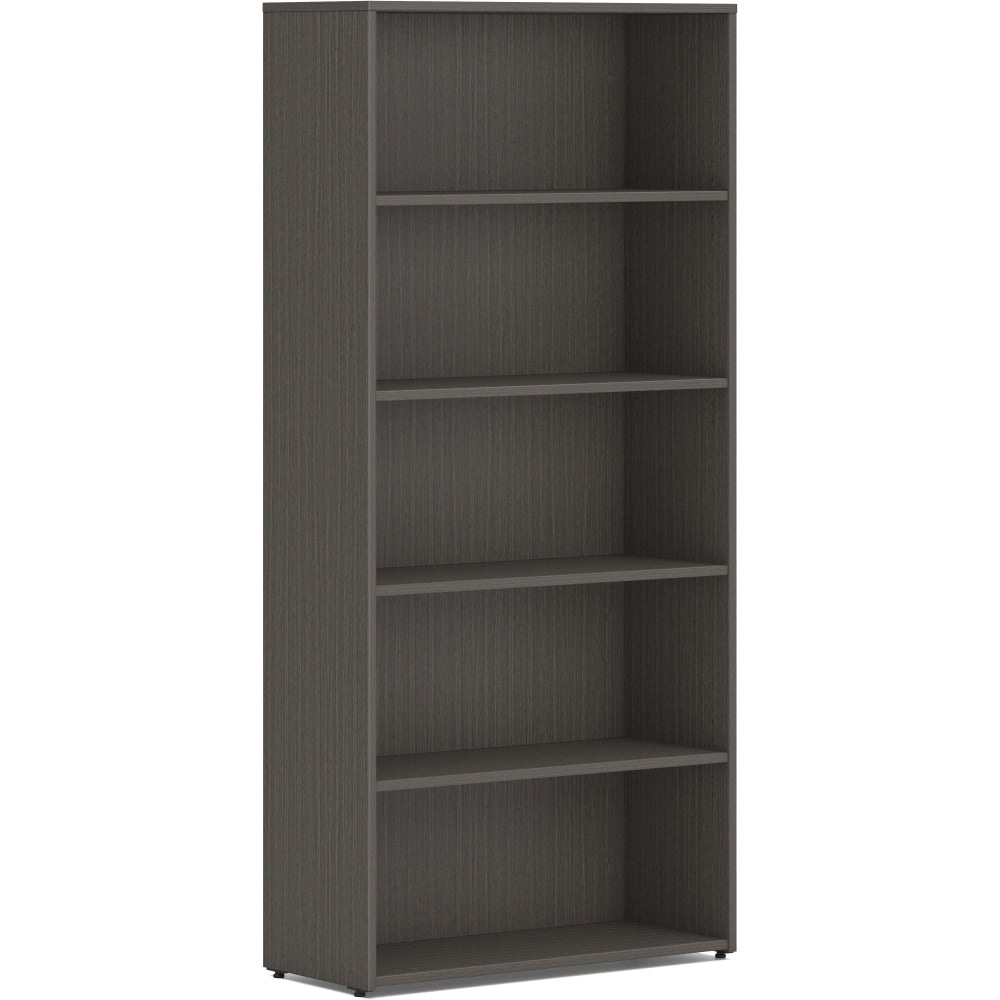 HON Mod 65inH 5-Shelf Bookcase, Slate Teak