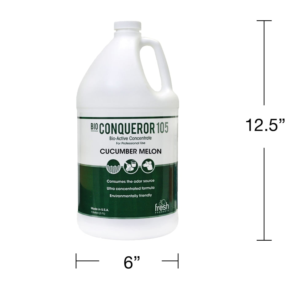 Fresh Products Bio Conqueror 105 Liquid Concentrate, Cucumber Melon Scent, 1 Gallon, Pack Of 4 Bottles