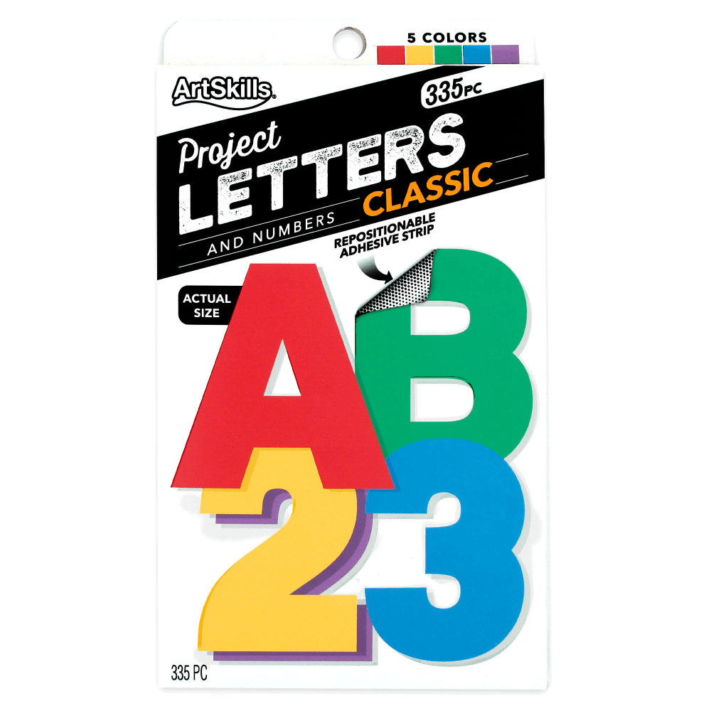 ArtSkills Quick Letters, 2 1/2in, Assorted Colors, Pack Of 310