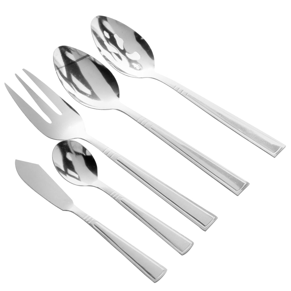 Gibson Home 45-Piece Flatware Set, Astonshire, Silver