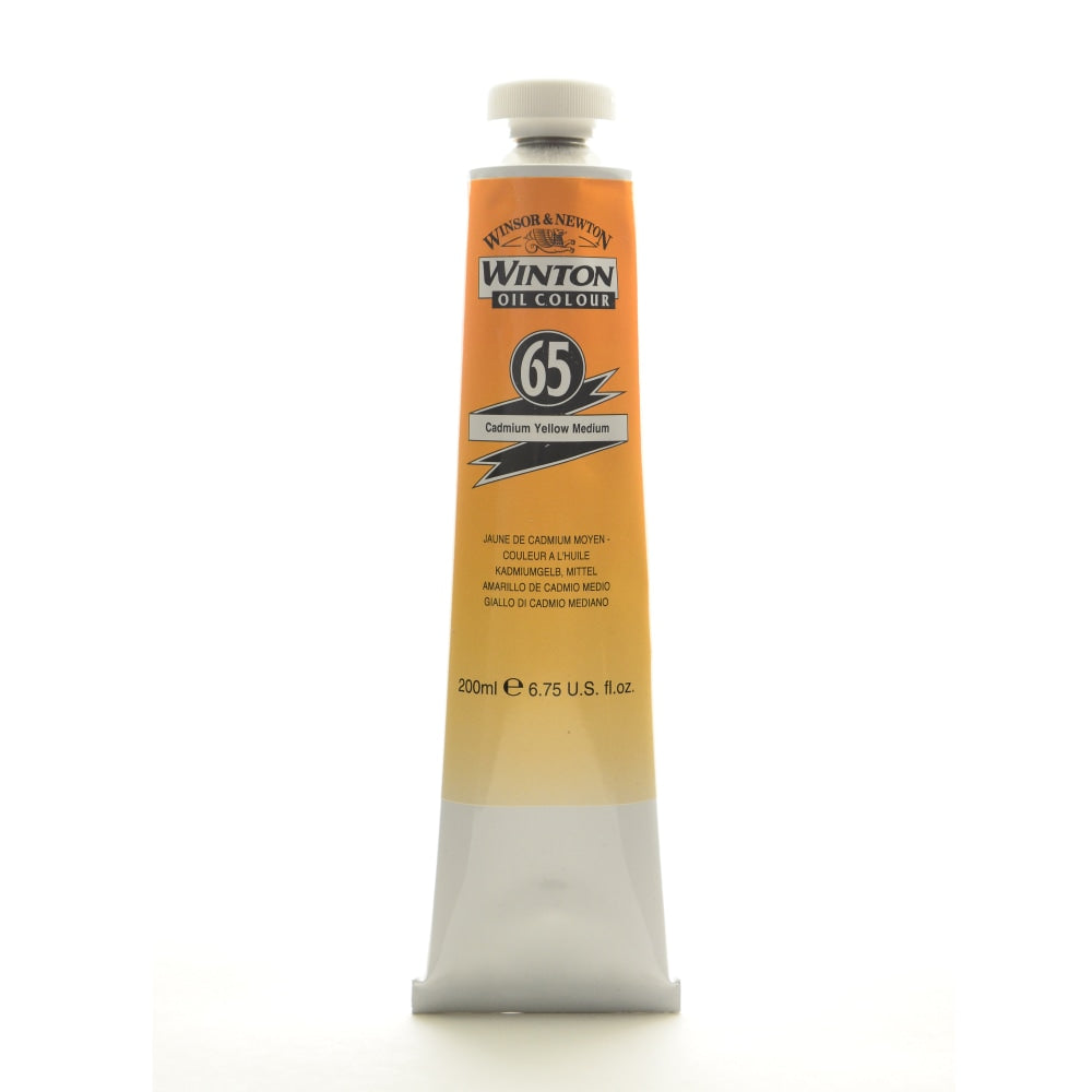 Winsor & Newton Winton Oil Colors, 200 mL, Cadmium Yellow Medium, 65