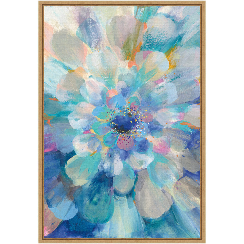 Amanti Art Intensity Floral II by Danhui Nai Framed Canvas Wall Art Print, 16in x 23in, Maple