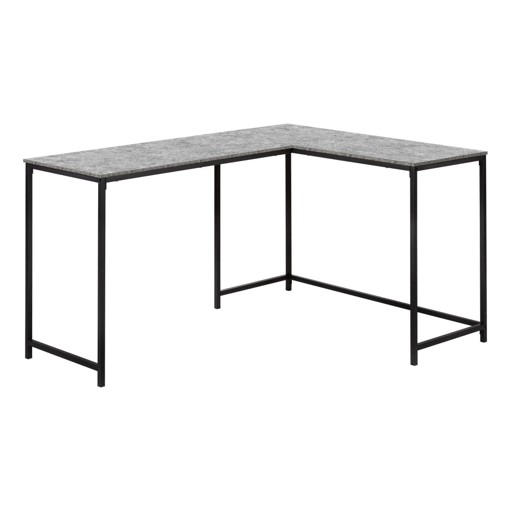 Monarch Specialties Barry 59inW L-Shaped Corner Desk, Gray