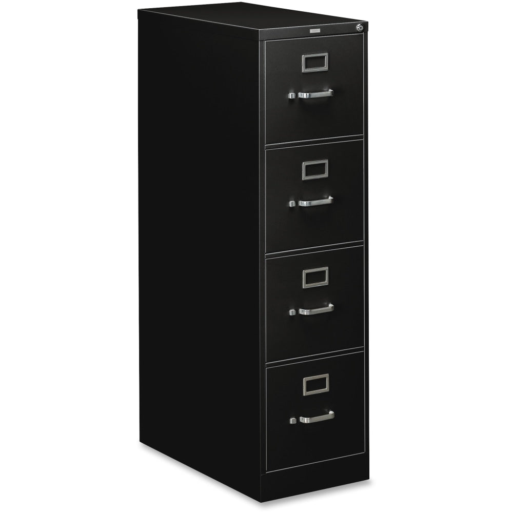 HON 310 26-1/2inD Vertical 4-Drawer Letter-Size File Cabinet, Black