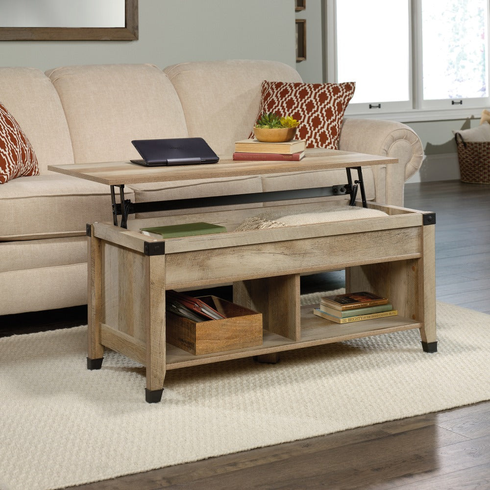 Sauder Carson Forge Lift-Top Coffee Table, Rectangular, Lintel Oak