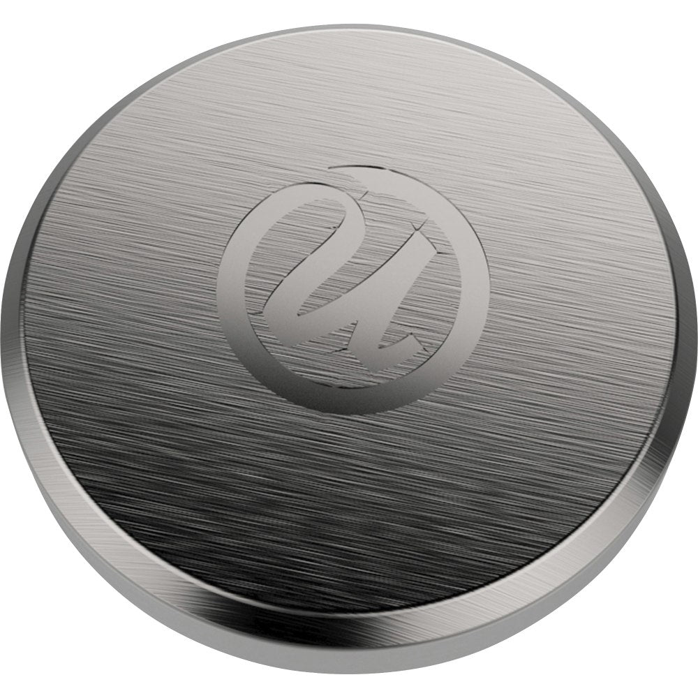 U Brands High Energy Brushed Metal Magnets - 1.3in Diameter - Round - Durable - 1 / Pack - Brushed Metal