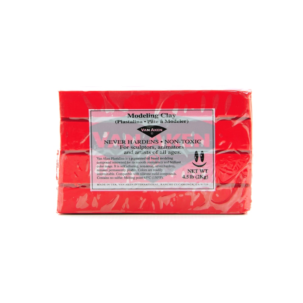 Van Aken Plastalina Modeling Clay, 4 1/2 Lb, Red