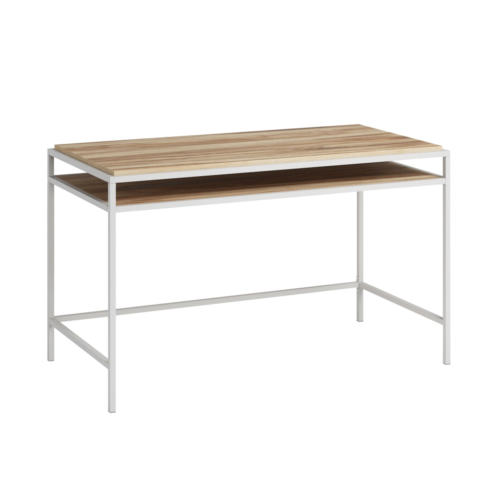 Sauder Nova Loft 49inW Writing Desk With Shelf, Kiln Acacia