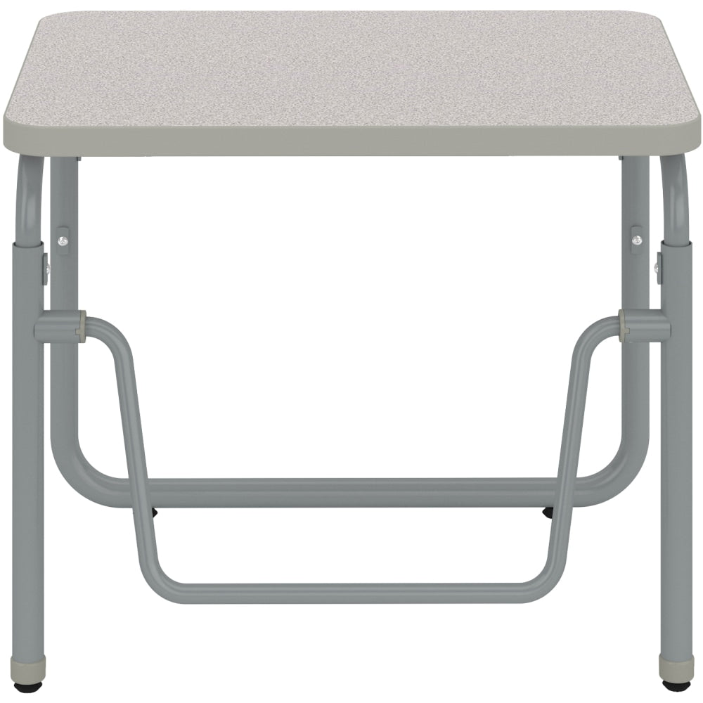 Safco AlphaBetter 2.0 Height-Adjustable Sit/Stand 28inW Student Desk With Pendulum Bar, Pebble Gray