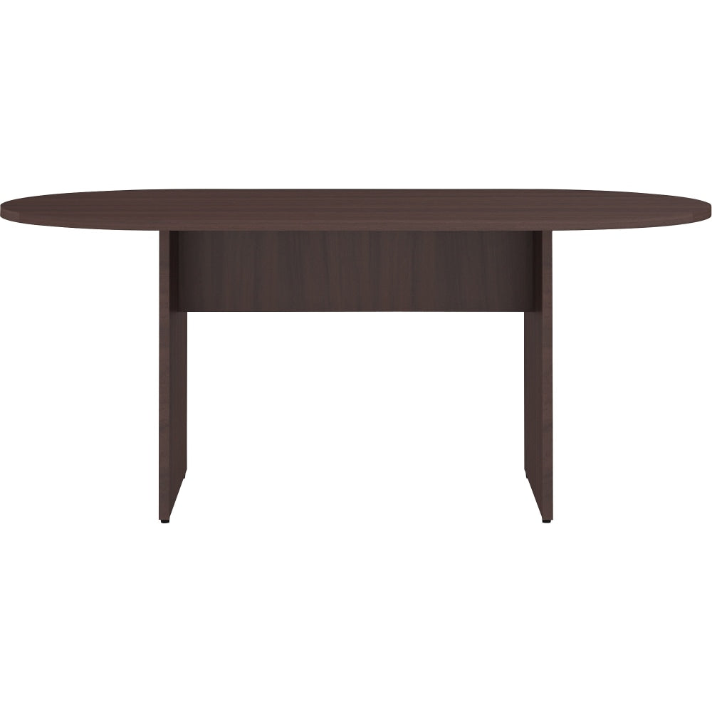 Lorell Essentials Oval Conference Table, 29-1/2inH x 72inW x 36inD, Espresso