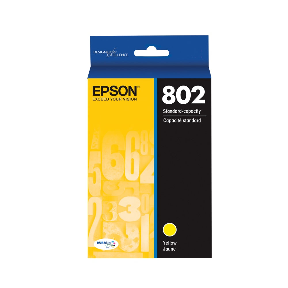 Epson 802 DuraBrite Ultra Yellow Ink Cartridge, T802420-S