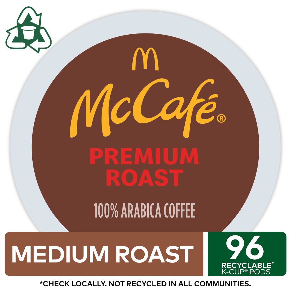 McCafe Single-Serve Pods, Premium Roast, Classic, Box Of 24 Pods, Case Of 4 Boxes