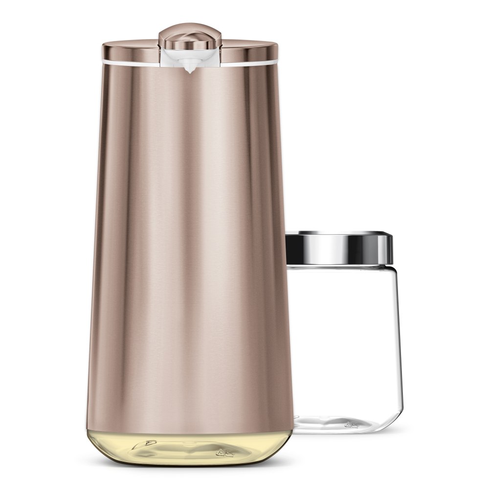 simplehuman Foam Sensor Pump, 6-3/4inH x 3-1/8inW x 4-3/4inD, Rose Gold