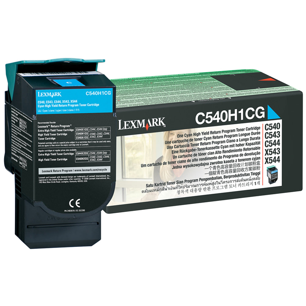 Lexmark C540H1CG Cyan Return Program Toner Cartridge