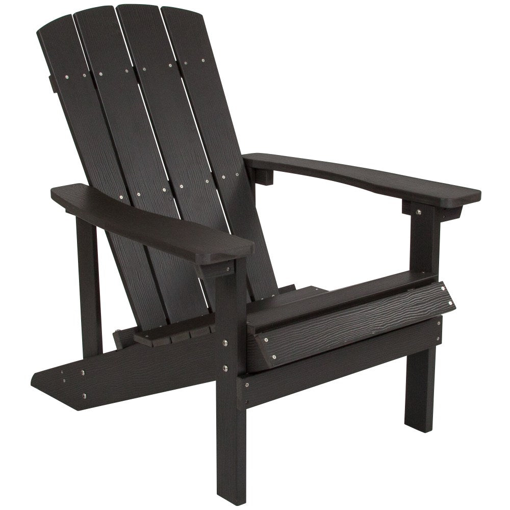 Flash Furniture Charlestown All-Weather Adirondack Chair, Slate Gray