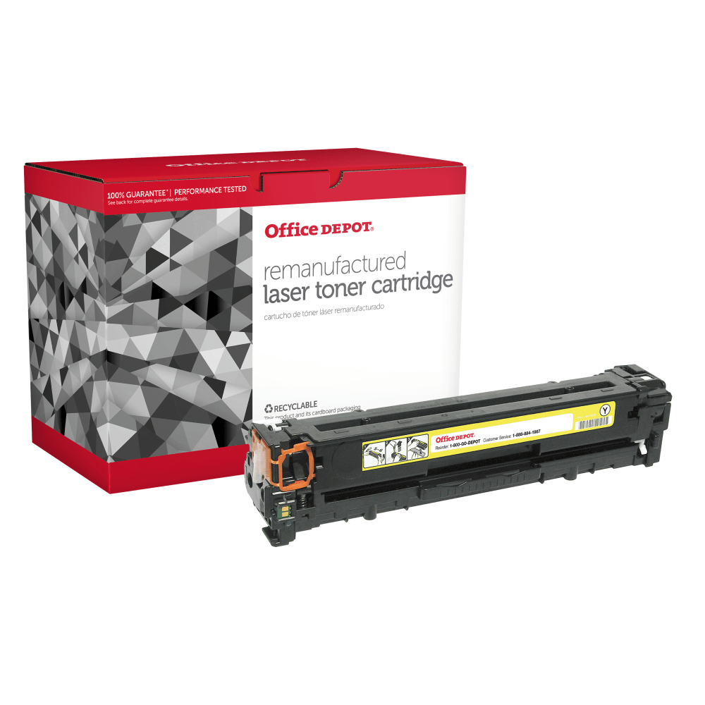 Office Depot Remanufactured Yellow Toner Cartridge Replacement For HP 125A, CB542A, OD1215Y