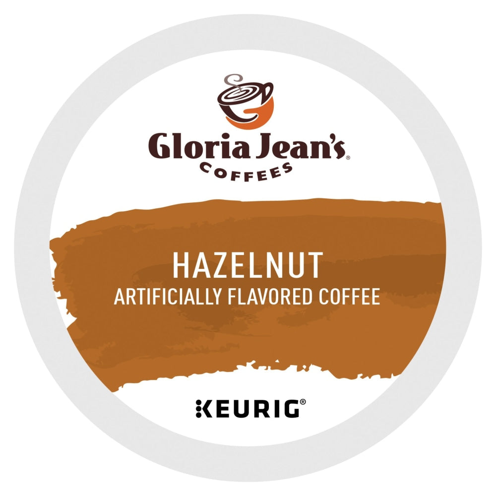 Gloria Jeans Coffees Single-Serve Coffee K-Cup Pods, Hazelnut, Carton Of 24