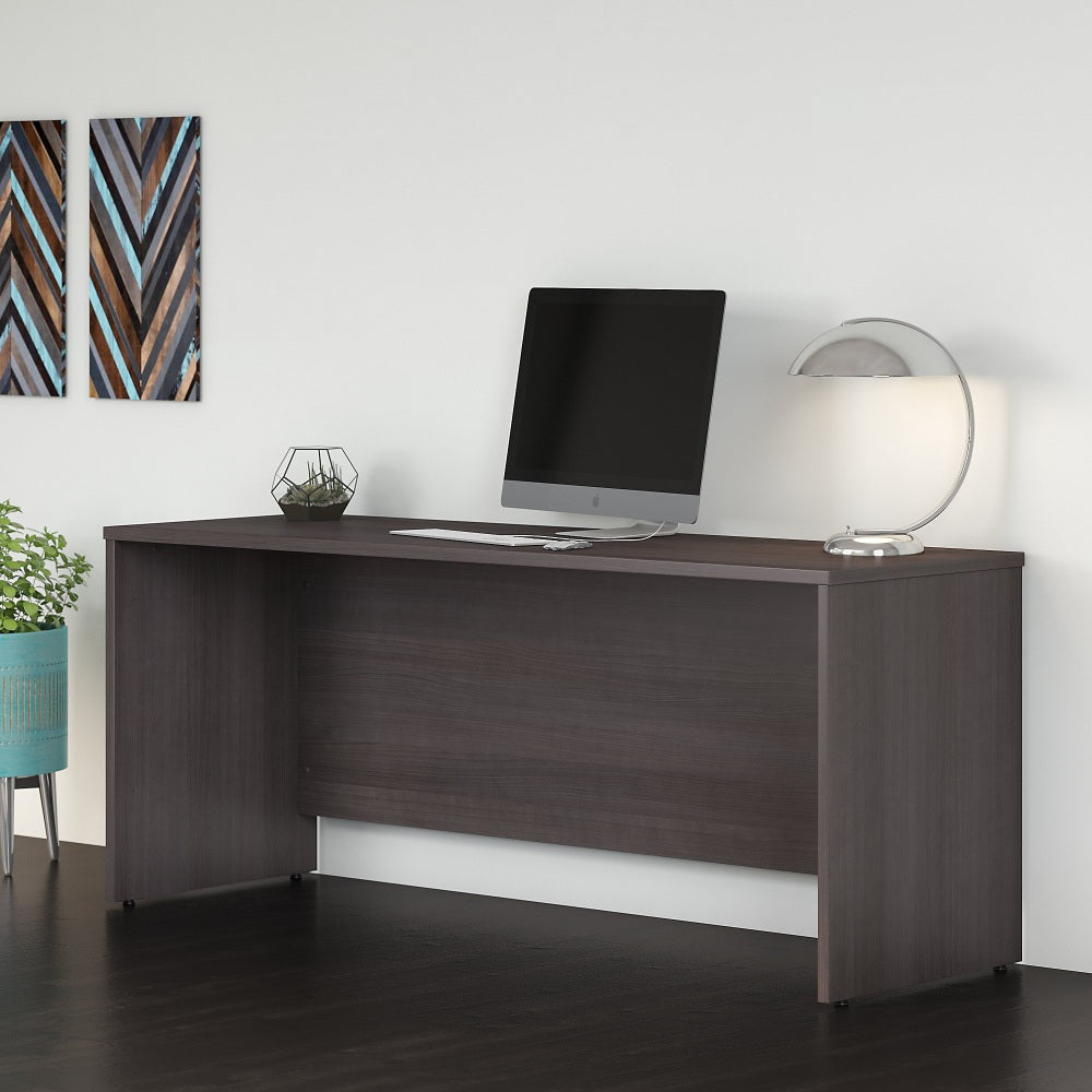 Bush Business Furniture Studio C 72inW Credenza Computer Desk, Storm Gray, Standard Delivery