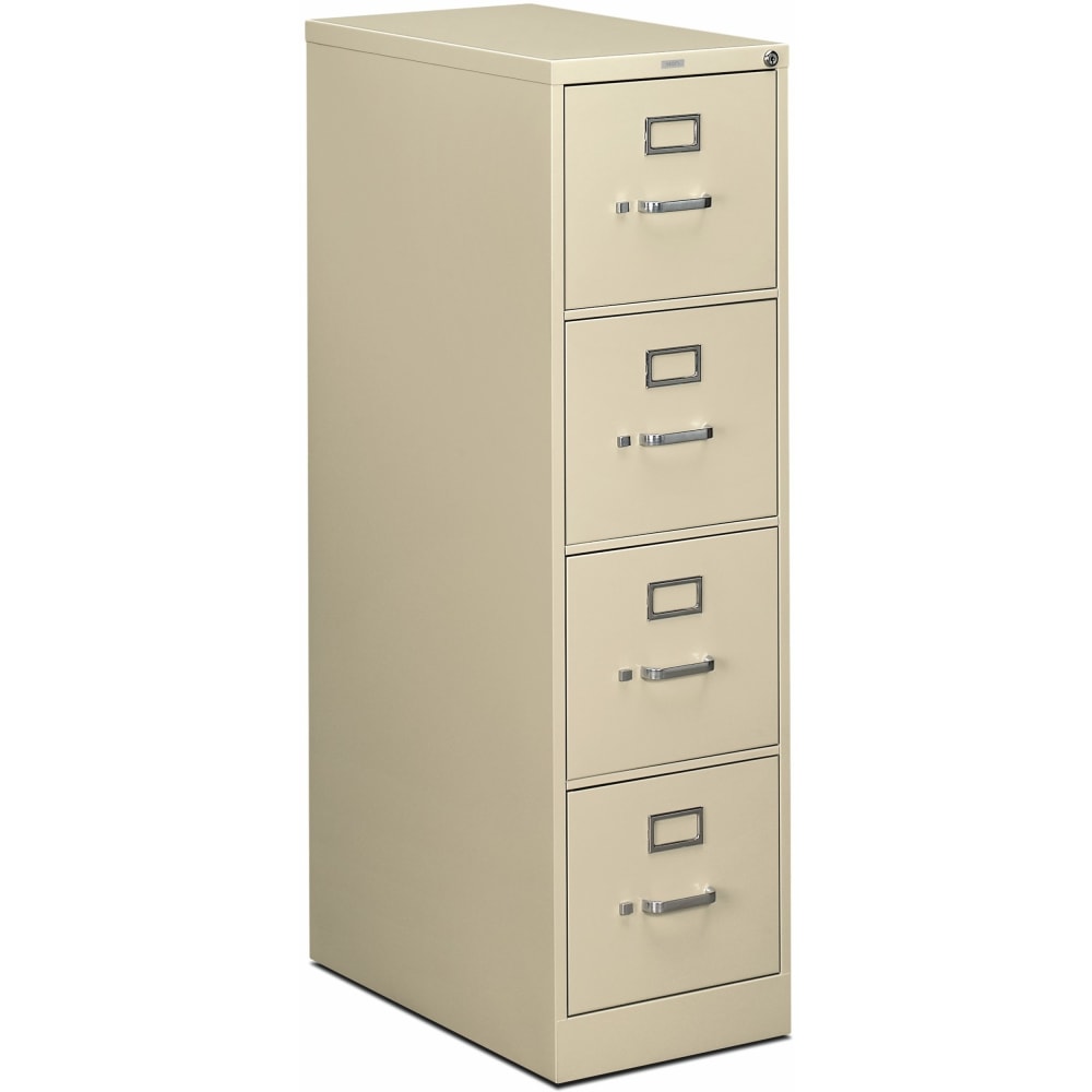 HON 510 25inD Vertical 4-Drawer File Cabinet, Putty