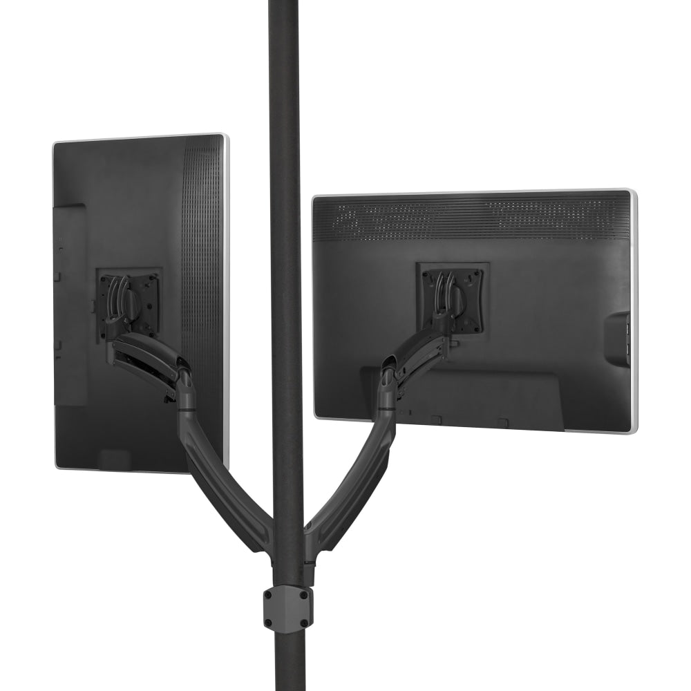 Chief Kontour Dynamic Pole Dual Monitor Mount - For Displays 10-30in - Black - Adjustable Height - 10in to 30in Screen Support - 50 lb Load Capacity