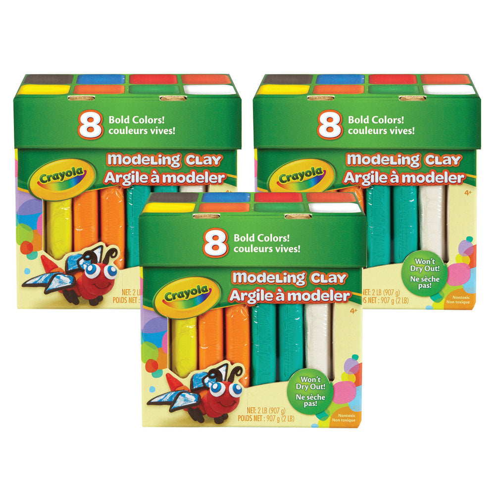 Crayola Modeling Clays, 2 Lb, Assorted Colors, Pack Of 3 Boxes