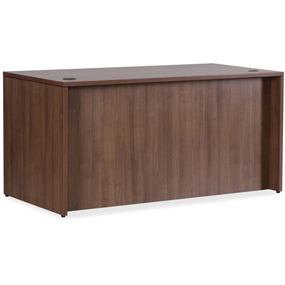 Lorell Essentials 60inW Rectangular Computer Desk Shell, Walnut