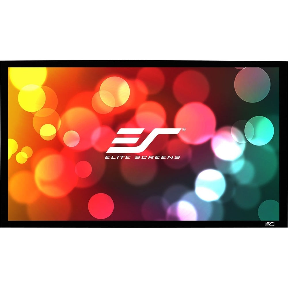 Elite Screens Sable Frame - 150-inch Diagonal 16:9, 8K 4K Ultra HD Ready Ceiling Light Rejecting and Ambient Light Rejecting Fixed Frame Projector Screen, CineGrey 3D? Projection Material, ER150DHD3in