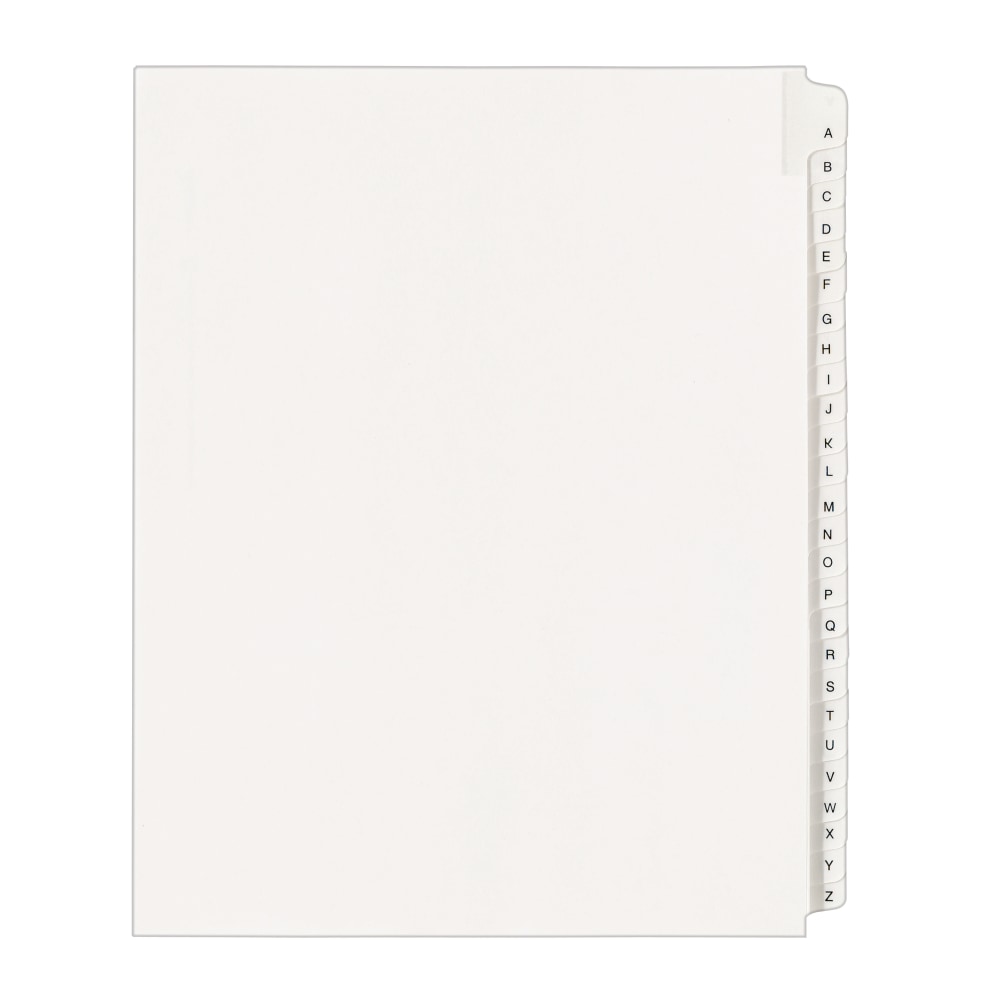 Avery Allstate-Style Collated Legal Exhibit Dividers, 8 1/2in x 11in, White Dividers/White Tabs, A-Z, Pack Of 26 Tabs