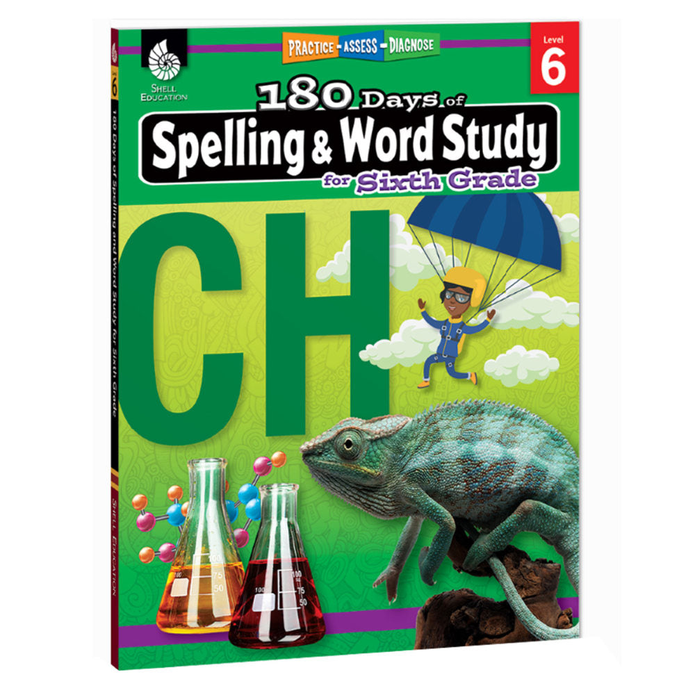 Shell Education 180 Days Of Spelling And Word Study, 6th Grade