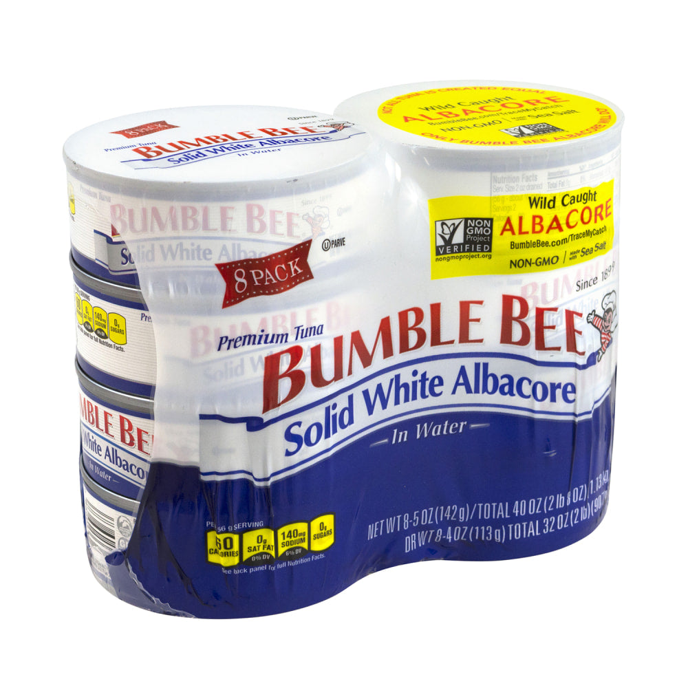 Bumble Bee Solid White Albacore Tuna, 5 Oz, Pack Of 8 Cans