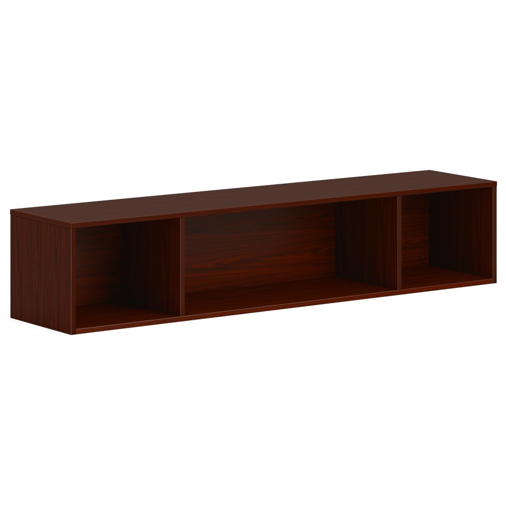 HON Mod Wall Mounted Storage | Open | 66inW | Traditional Mahogany Finish - 66in x 14in39.8in - Finish: Traditional Mahogany