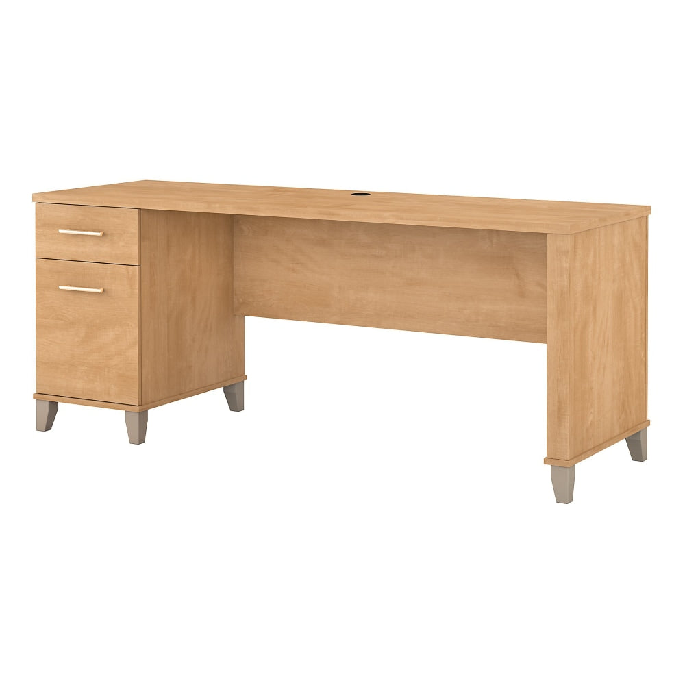 Bush Furniture Somerset Office 72inW Computer Desk With Drawers, Maple Cross, Standard Delivery