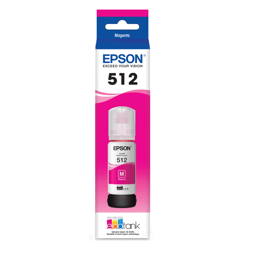 Epson 512 EcoTank Magenta High-Yield Ink Bottle, T512320-S