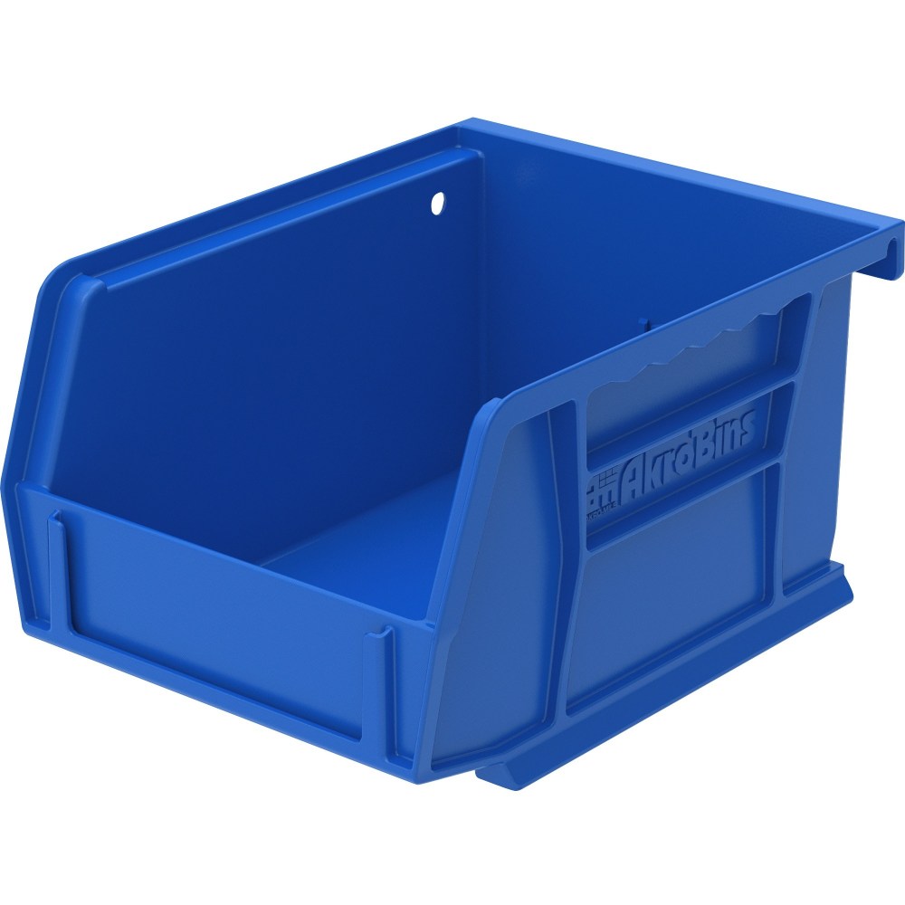 Akro-Mils AkroBin Storage Bin, Small Size, 3in x 4 1/10in x 5 2/5in, Blue