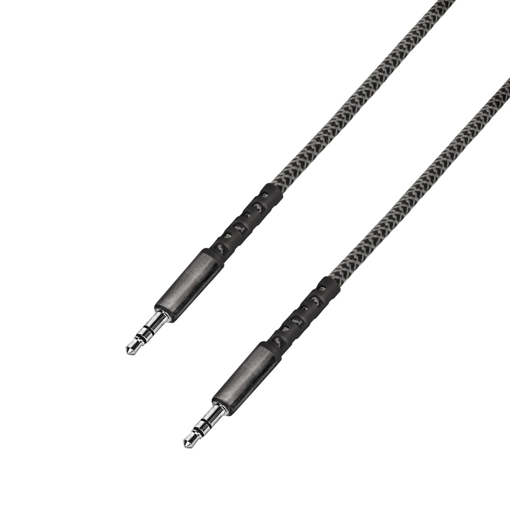 iHome Nylon Braided 3.5MM Audio Cable, 6ft, Black