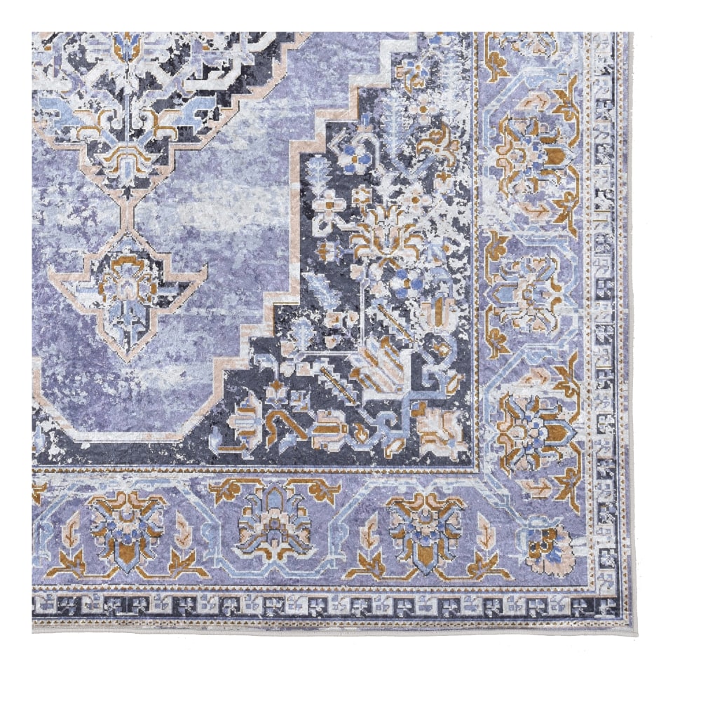 Linon Innova Area Rug, 5-29/50ft x 9-29/50ft, Gayle Lavender/Gray