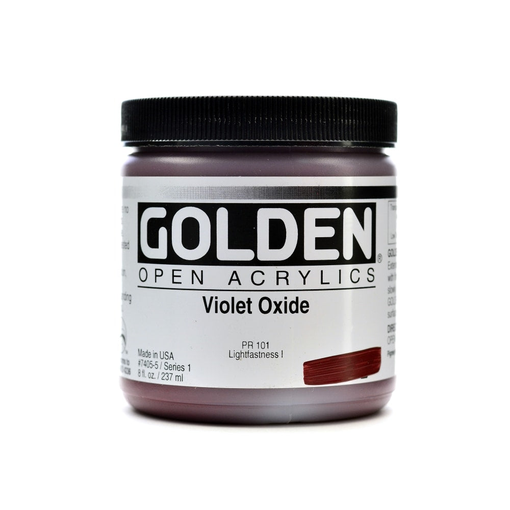 Golden OPEN Acrylic Paint, 8 Oz Jar, Violet Oxide