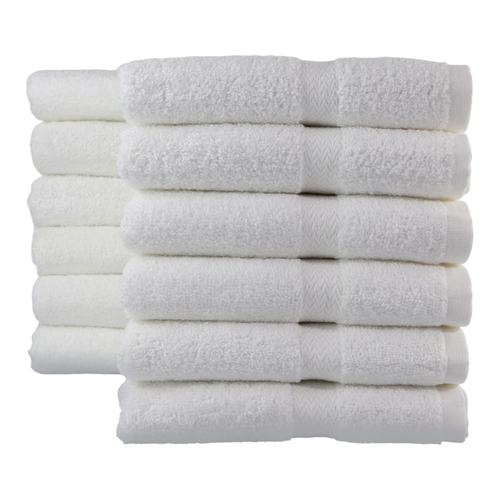 1888 Mills Crown Touch Hand Towels, 16in x 30in, White, Pack Of 120 Towels