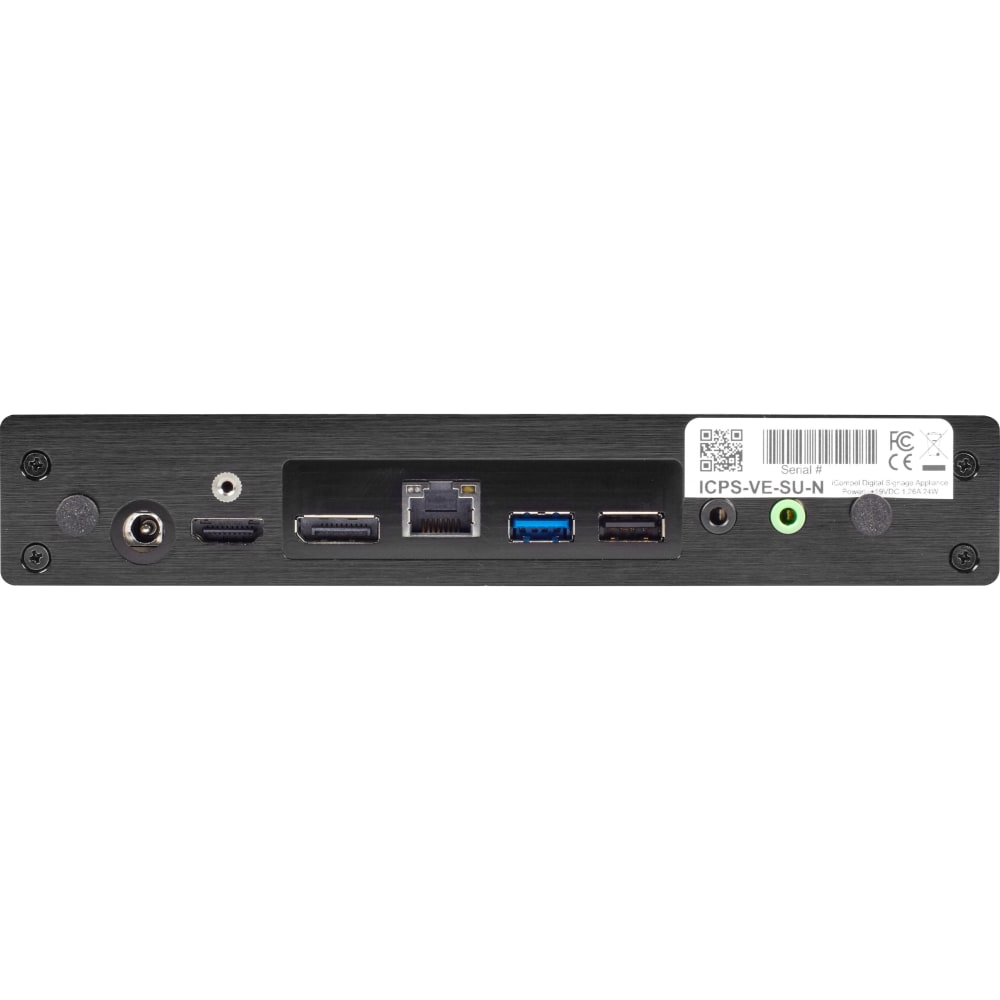 Black Box iCompel Digital Signage 4K 15-Zone Media Player - 128-GB - Intel Core i3 - 4 GB - 128 GB SSD - 1080p - HDMI - USB - DVIEthernet - TAA Compliant