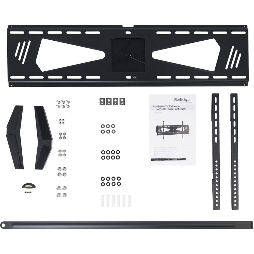 StarTech.com Low Profile TV Mount - Fixed - Anti-Theft - Flat Screen TV Wall Mount for 37in to 75in TVs - VESA Wall Mount