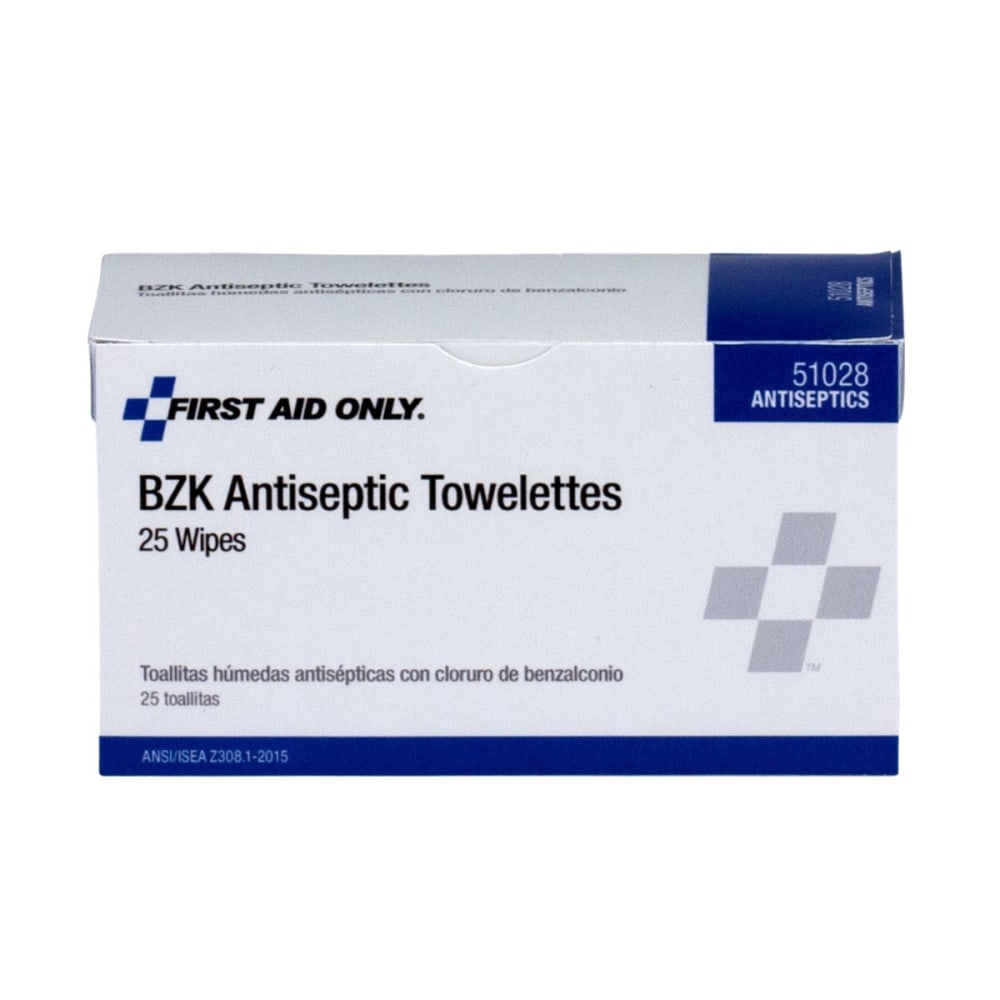 PhysiciansCare First Aid Antiseptic Towelettes, Box Of 25