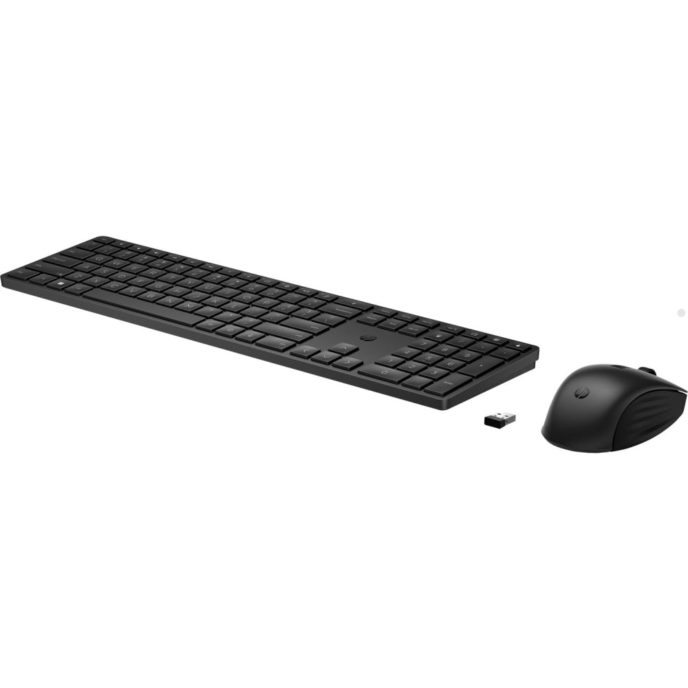 HP 655 Wireless Keyboard and Mouse Combo for business - USB Type A Wireless RF 2.40 GHz Keyboard - English (US) - Black - USB Type A Wireless RF Mouse - 4000 dpi - Black - Symmetrical - AA, AAA - Compatible with PC