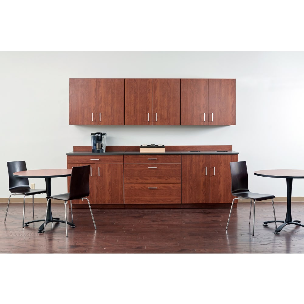 Safco Modular Hospitality Wall Cabinet, Mahogany