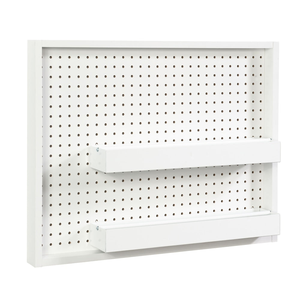 Sauder Craft Pro Wall Mount Peg Board With Shelf, 22-1/8inH x 28inW, White