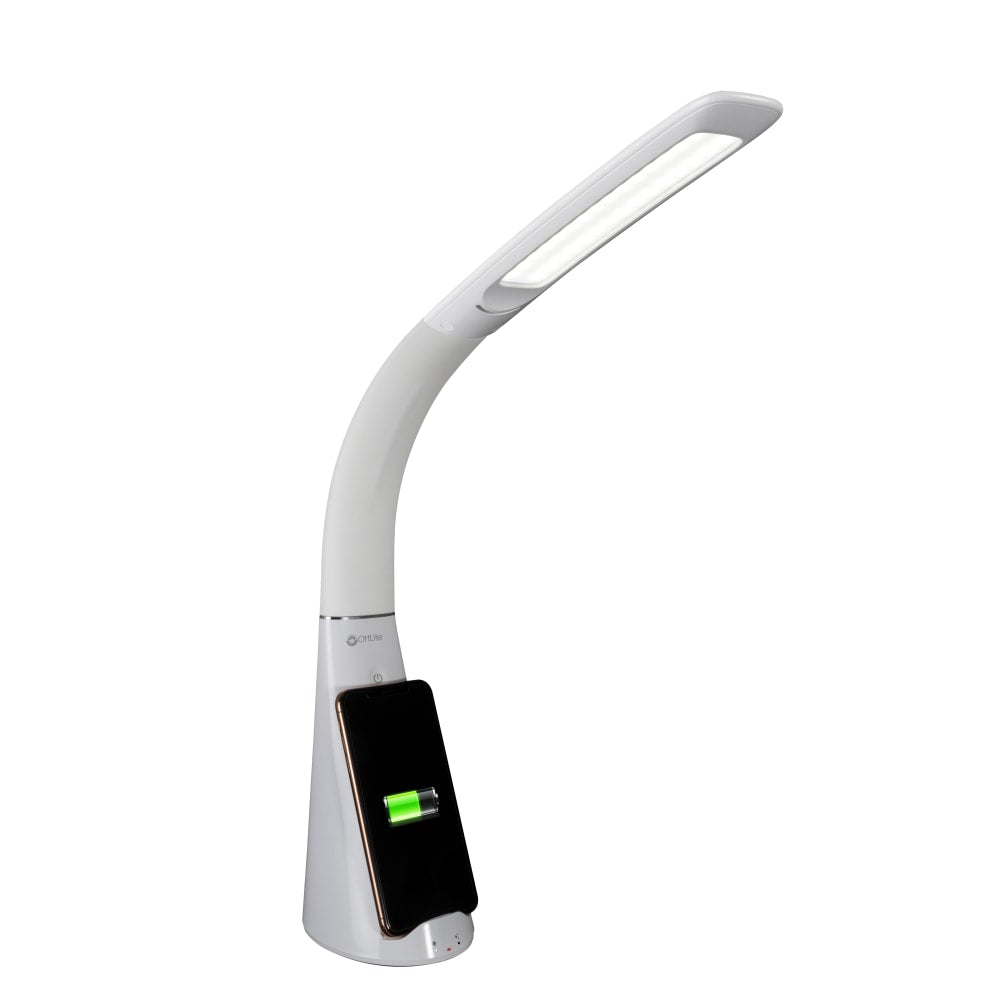 OttLite Wellness Series Purify LED Sanitizing Desk Lamp With Wireless Charging