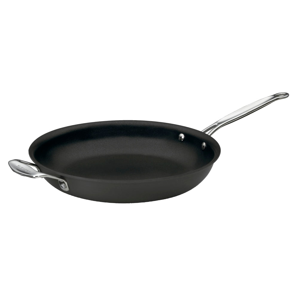 Cuisinart Chefs Classic Nonstick Hard-Anodized Open Skillet With Helper Handle, 12in, Black